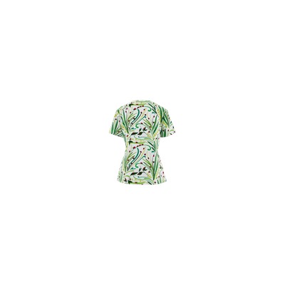 Zoe + Chloe Scrubs Dottie V-Neck Print Top