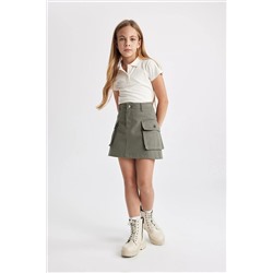 Defacto Kız Çocuk Gabardin Etek B2595A823AU