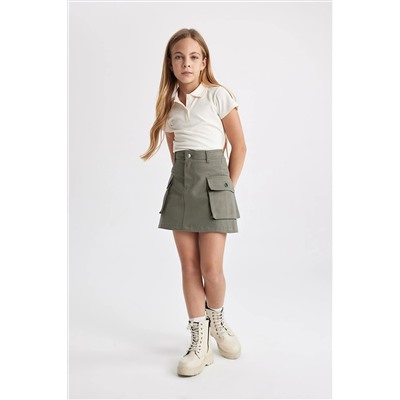 Defacto Kız Çocuk Gabardin Etek B2595A823AU