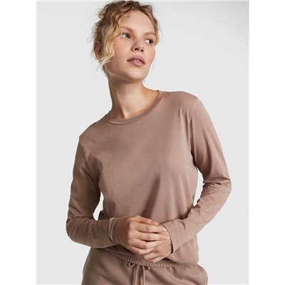 PINK COTTON LONG-SLEEVE T-SHIRT
