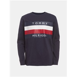 TOMMY HILFIGER BIG BOYS' STRIPE LONG-SLEEVE T-SHIRT