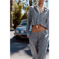 CAMISA CROP BOLSILLOS