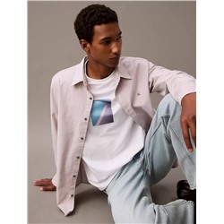 Contrast Shadow Graphic Classic Crewneck T-Shirt
