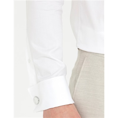 Beyaz Slim Fit Smokin Gömlek