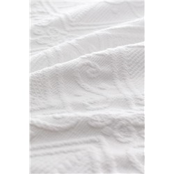 Marjolaina %100 Pamuk King Size Yatak Örtüsü - Beyaz
