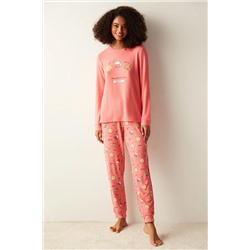 Penti Desenli Pembe Pijama Takımı PNQPMOAN23SK-RE12 23k dgn