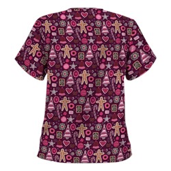 UA Holiday Sweets Wine Scrub Top