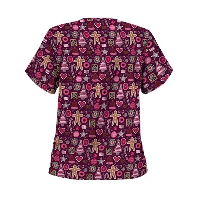 UA Holiday Sweets Wine Scrub Top