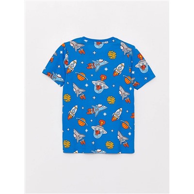 LC Waikiki Bisiklet Yaka Baskılı Kısa Kollu Erkek Çocuk Pijama Takımı, LCW Kids                                            
                                            Bisiklet Yaka Baskılı Kısa Kollu Erkek Çocuk Pijama Takımı