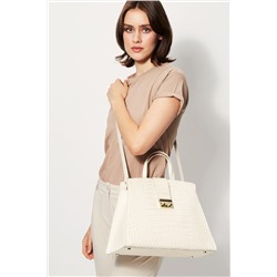 Bolso de piel Flavie Beige