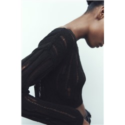 CROPPED OPEN KNIT SWEATER
