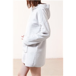 Платье-толстовка с капюшоном Faust Светло-серое