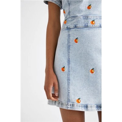 Vestido corto slim denim