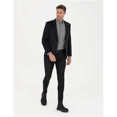 Antrasit Ekstra Slim Fit Spor Ceket