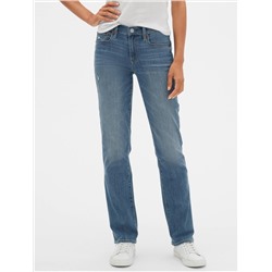 Mid Rise Classic Straight Jeans