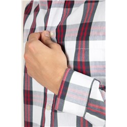 Camisa regular fit Blanco y verde