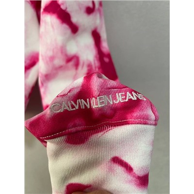 Женский оверсайз свитшот в расцветке тай-дай  CALVIN KLEI*N ОРИГИНАЛ!