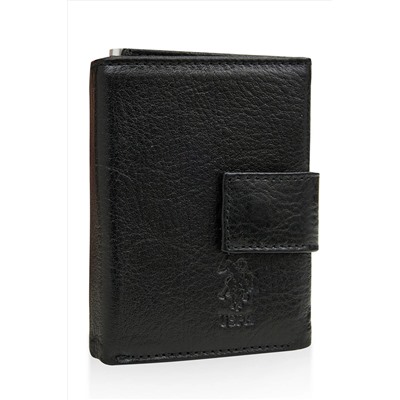 U.S. Polo Assn. US Polo Assn 23799 Unisex Hakiki Deri kartlık/cüzdan Mekanızmalı SİYAH 23uu.s0029