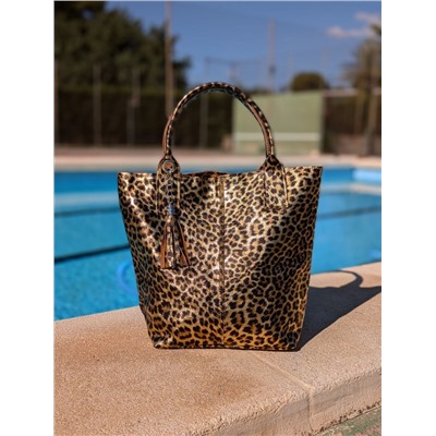 PELLE - Shopper napa print