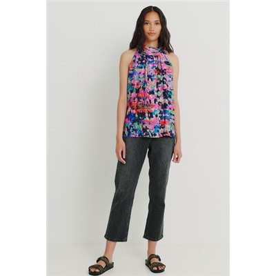 Blusa loose cuello halter