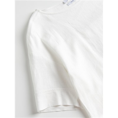 Bluse aus Leinenmischung