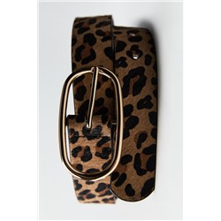 LEATHER ANIMAL PRINT BELT
