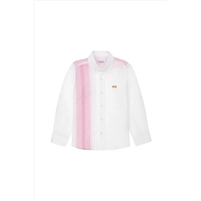 Erkek Çocuk Pembe Uzun Kollu Gömlek