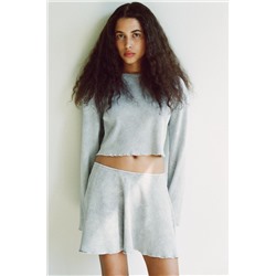 FADED-EFFECT RIB T-SHIRT