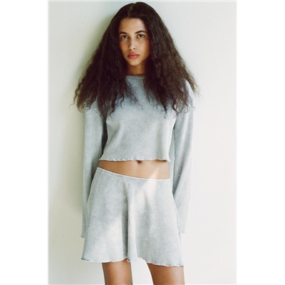 FADED-EFFECT RIB T-SHIRT