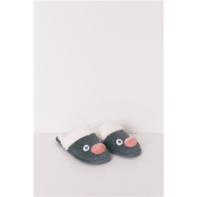 Zapatillas casa Pingu 3D gris