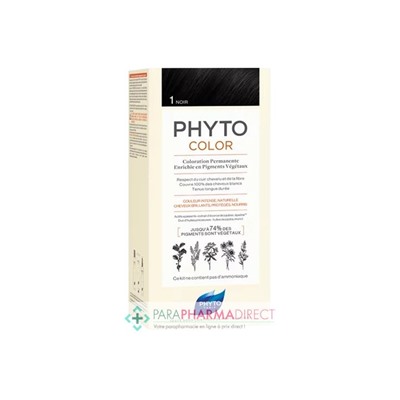 Phyto Color Coloration Permanente Enrichie en Pigments Végétaux 1 Noir