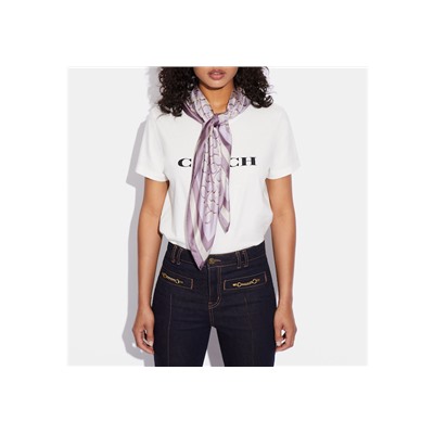 Signature Print Silk Square Scarf