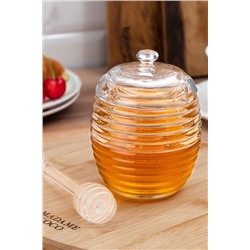 Lorenzo Kaşıklı Cam Bal Kavanozu - 240ML