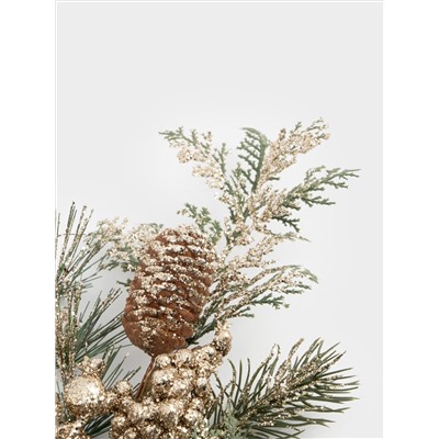 Ветка декоративная, 62 см, пластик, Золотые ягоды, Interior natural