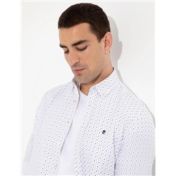 Lacivert Slim Fit Uzun Kollu Gömlek