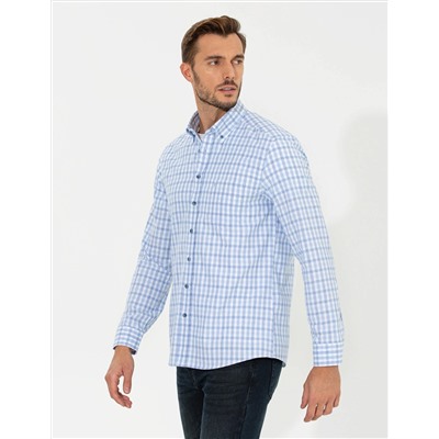 Açık Mavi Regular Fit Uzun Kollu Gömlek