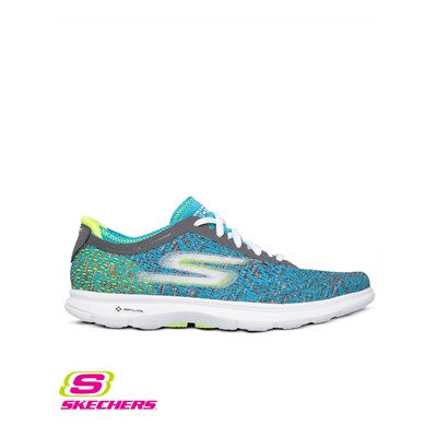 Skechers GO Step Watermark Gray/Blue Athletic Shoe