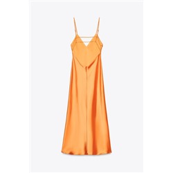 SATIN MIDI DRESS