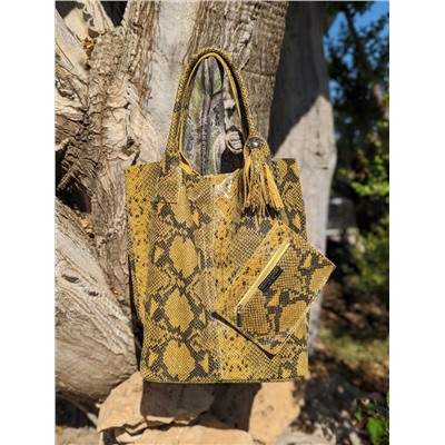 AB.Zapatos 1619/2 New · R · Amarillo+PELLE - Shopper PITON OCRA АКЦИЯ