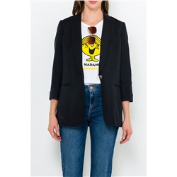 Chaqueta de lino Negro