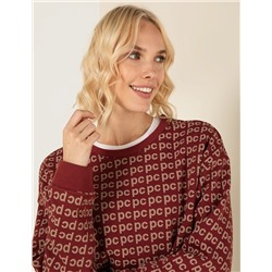 Bordo Crop Top Sweatshirt