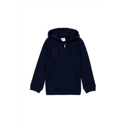 Çocuk Lacivert Basic Kapüşonlu Sweatshirt