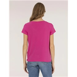 Pembe Comfort Fit Basic Tişört