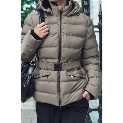 HOODED BELTED ANORAK