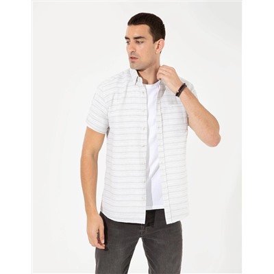 Haki Regular Fit Kısa Kollu Gömlek