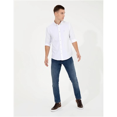 Antrasit Slim Fit Uzun Kollu Gömlek
