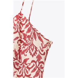 PRINTED RUSTIC MIDI DRESS