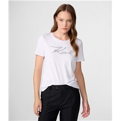RHINESTONE SCRIPT TEE - BLACK