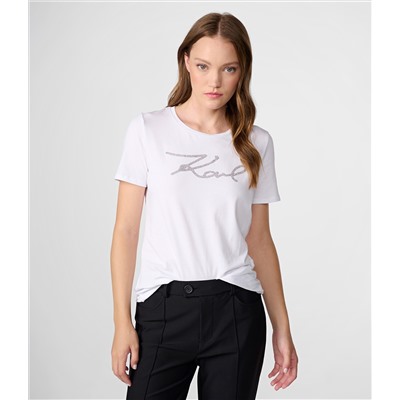 RHINESTONE SCRIPT TEE - BLACK