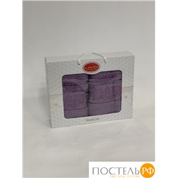 Набор полотенец Карвен "SUMBUL " махра 50*90/70*140 HS 1691 v5 лиловый
